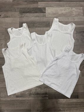 Toddler Boys White Tank Top Camisole Bundle